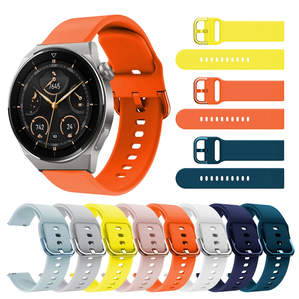 

Sport Silicone Replaceable Strap for Huawei Watch GT3 Pro band for Watch3 Runner GT2 Pro 2e GT3 42mm 46mm Bracelet Watchbands