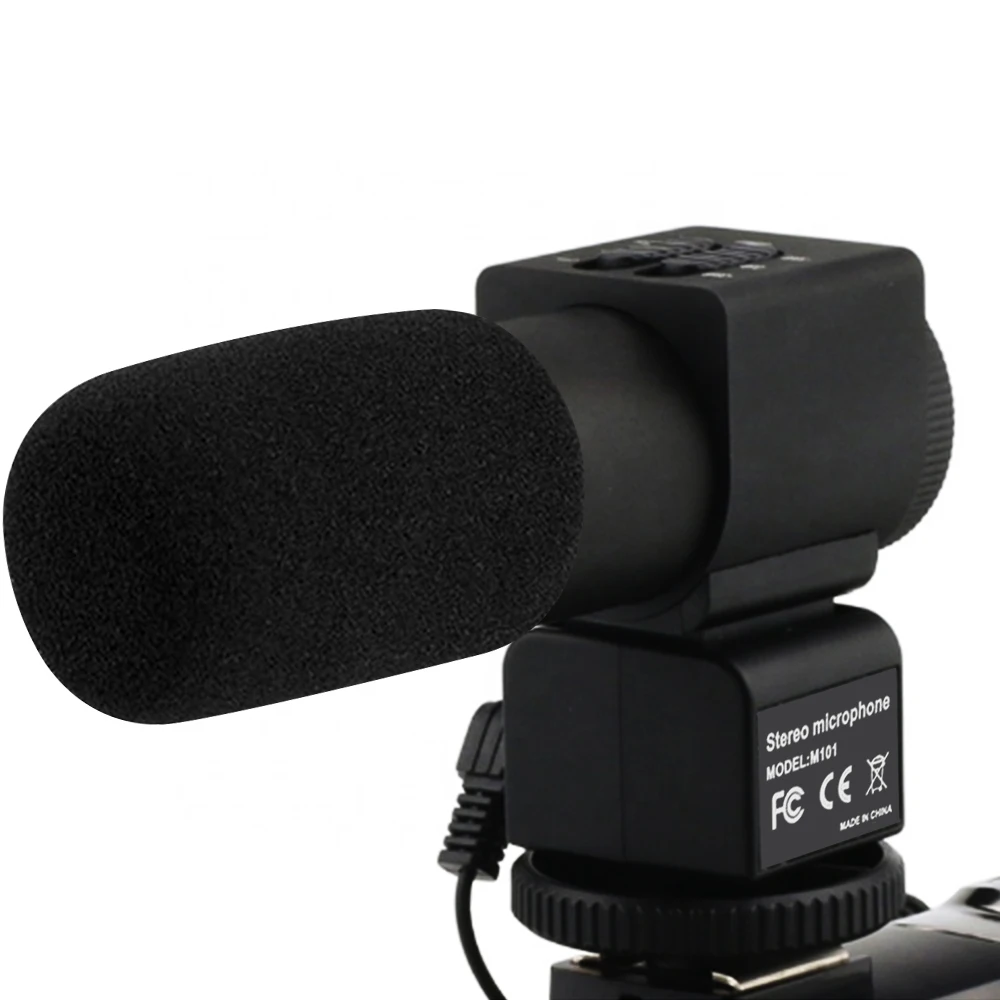 

3.5mm Plug Audio Recording Stereo Condenser Microphone For DSLR SLR Camera Youtube Live Stream Camcorder Vlog Video MIC 0-20db