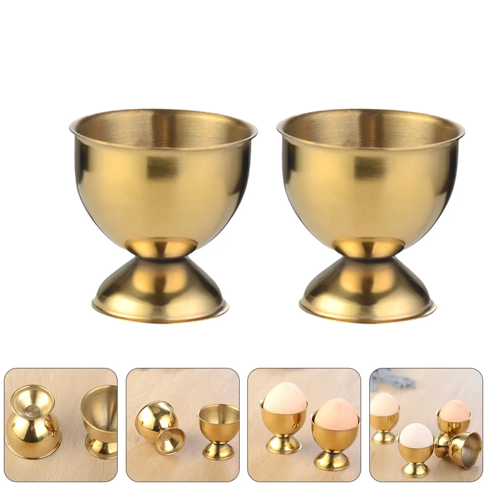 

Egg Holder Cup Boiled Cups Metal Tray Soft Breakfast Rack Stand Serving Steel Stainless Holders Eggs Chicken Storage Hard Set