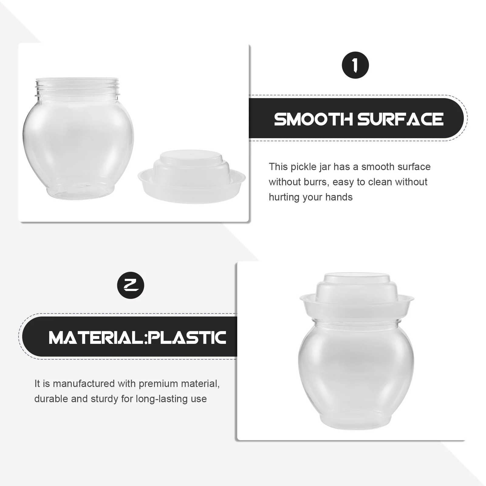 Банка для хранения прозрачная маринованная овощная банка кимчи пластиковые