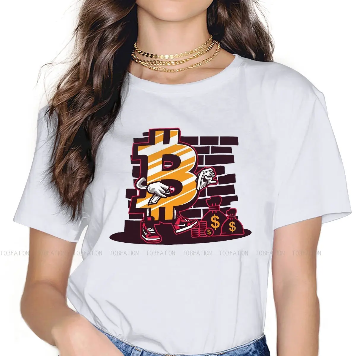 

Bitcoin Evolution Of Money Graphic TShirt Blockchain Printing Streetwear Leisure T Shirt Female Unique 4XL