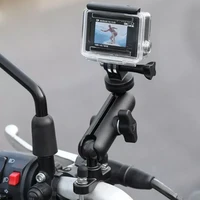 motorcycle riding camera holder rearview mirror adjustable metal fixed bracket stand for gopro hero 876 action cameras