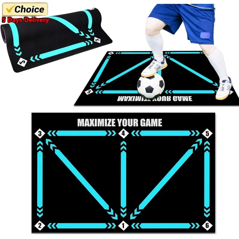 Футбольный тренировочный коврик 40x60 см нескользящий регулируемой формы для