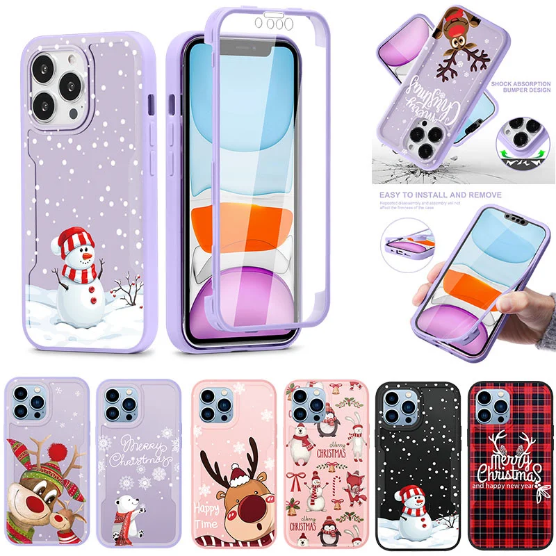 Мультяшный Рождественский чехол с изображением снеговика для Samsung Galaxy A53 A52 A51 A73 A72