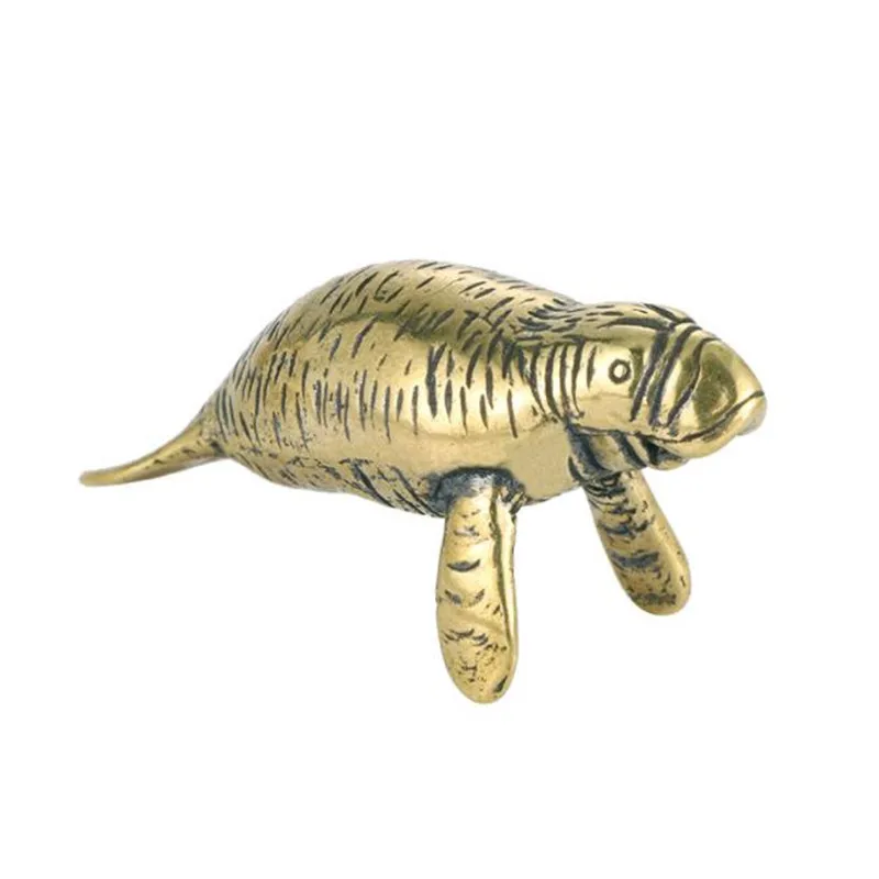 

3D Mini Casting Sea lion Figurine Animal Style Metal Sculpture Home Office Room Desktop Decoration Collect Ornaments Gifts