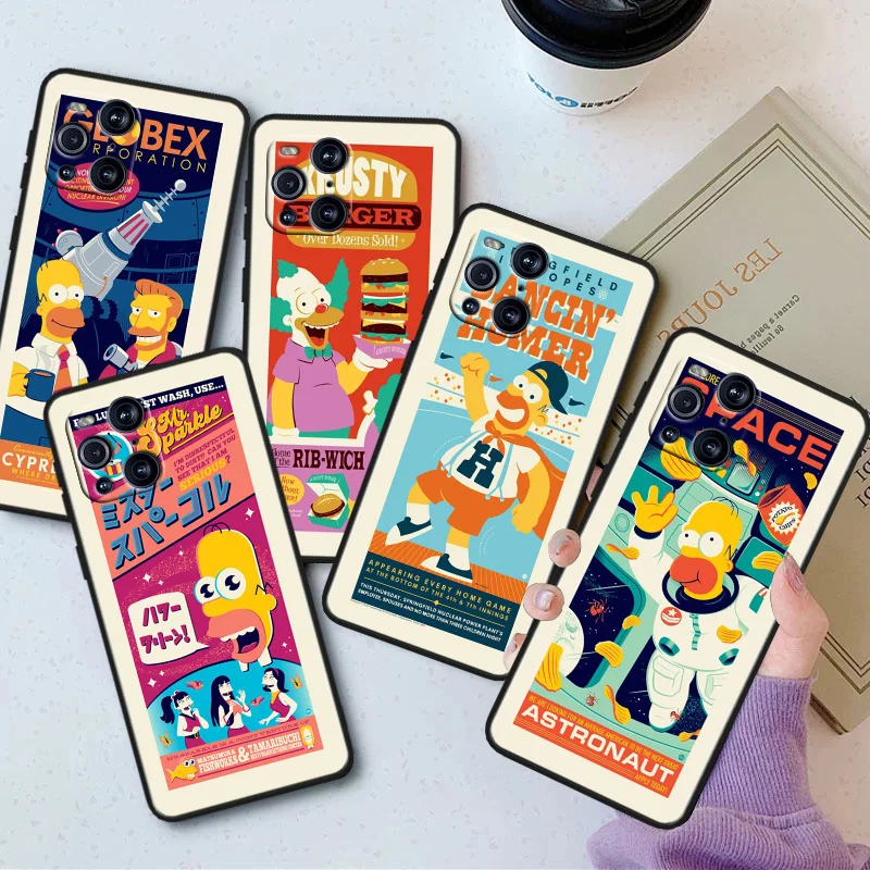 

Cartoon Cute Simpsons Phone Case For OPPO Find X5 X3 X2 K10 F21S F21 F9 F7 F5 Neo Pro Lite Black Silicone Soft Cover