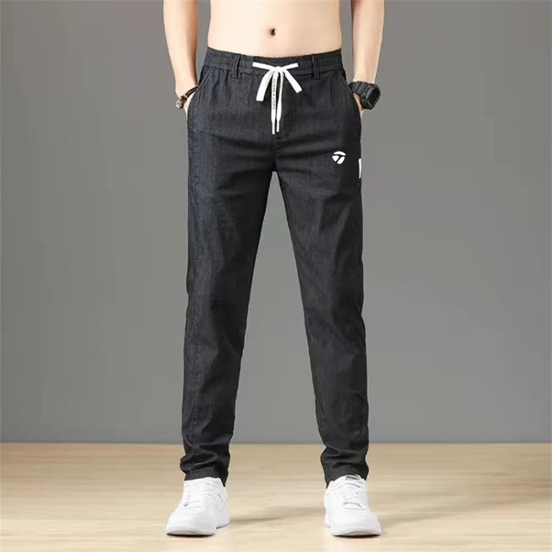 

Golf Pants Men's 2023 Spring Autumn Golf Clothing Men Stretch Casual Trousers Man's Golf Long Trousers Belt Golf Pants Overalls