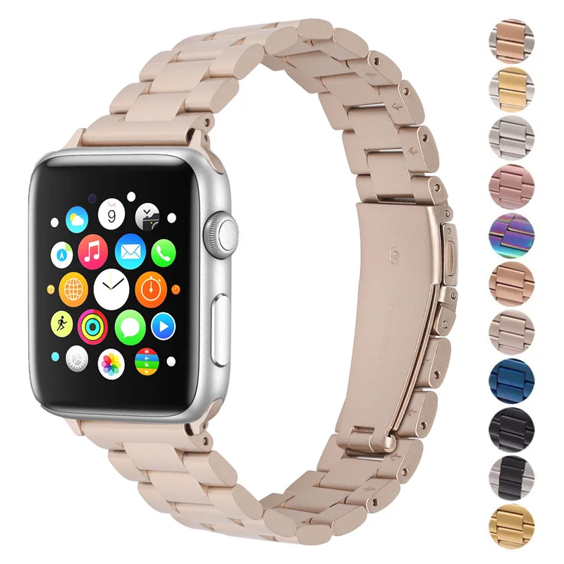 

Metal Strap For Apple watch Band 44mm 40mm 45mm 41mm Stainless steel wristband iWatch series 7 6/se 5 4 3 38/42mm correa newest