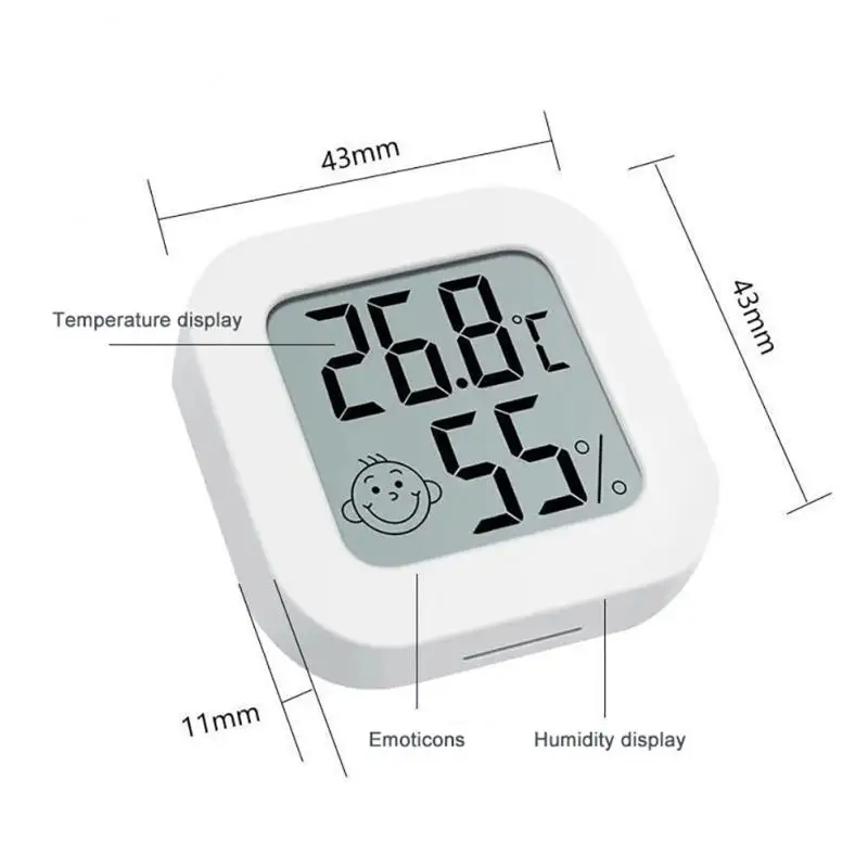 2 in1 mini lcd digital thermometer hygrometer indoor temperature sensor electronic humidity meter gauge weather station for home free global shipping