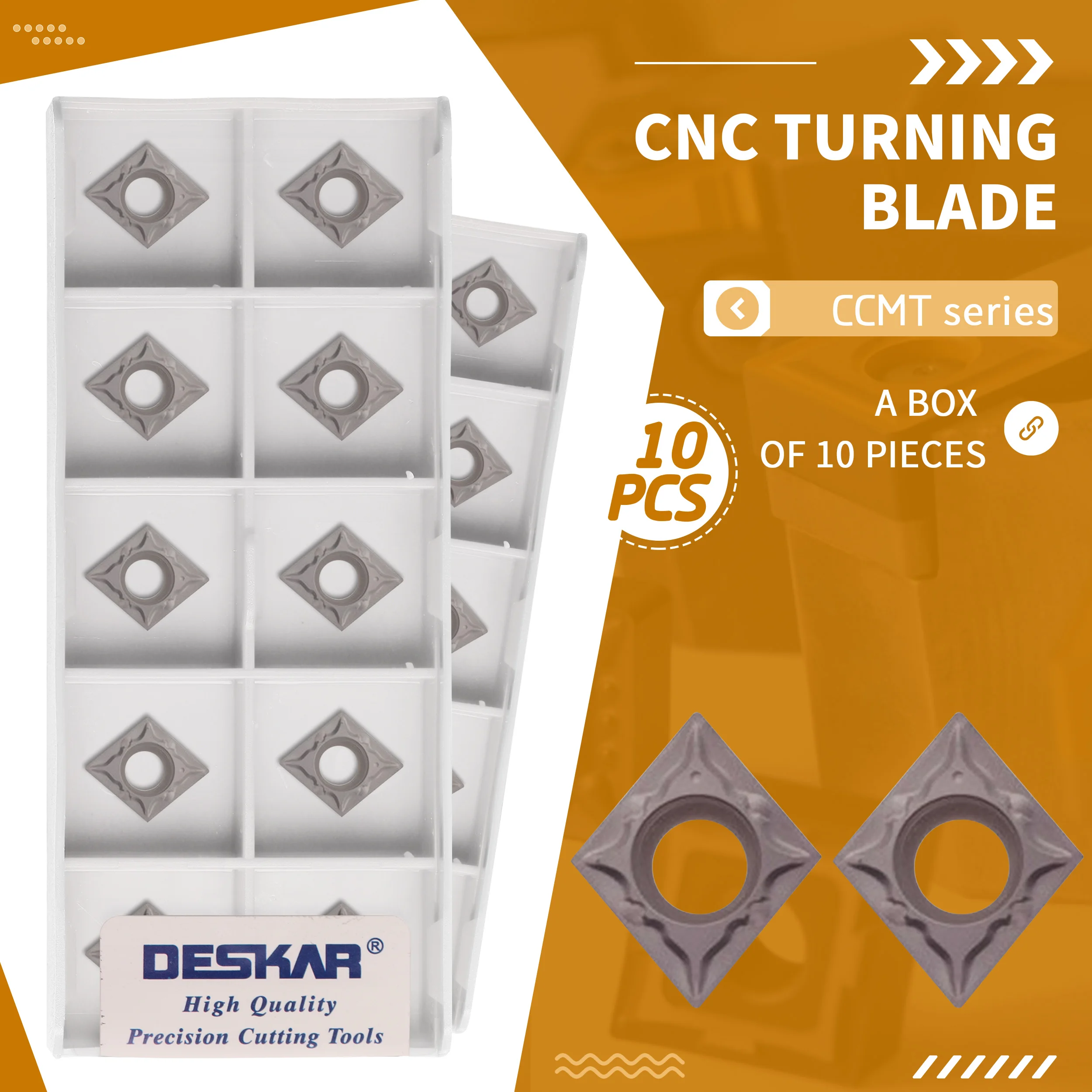 

10Pcs CCMT09T304-PS LF90 CCMT 09T308-FG CNC Lathe Carbide Ceramics insert internal Turning Tools Blade Robust And Wear-Resistant