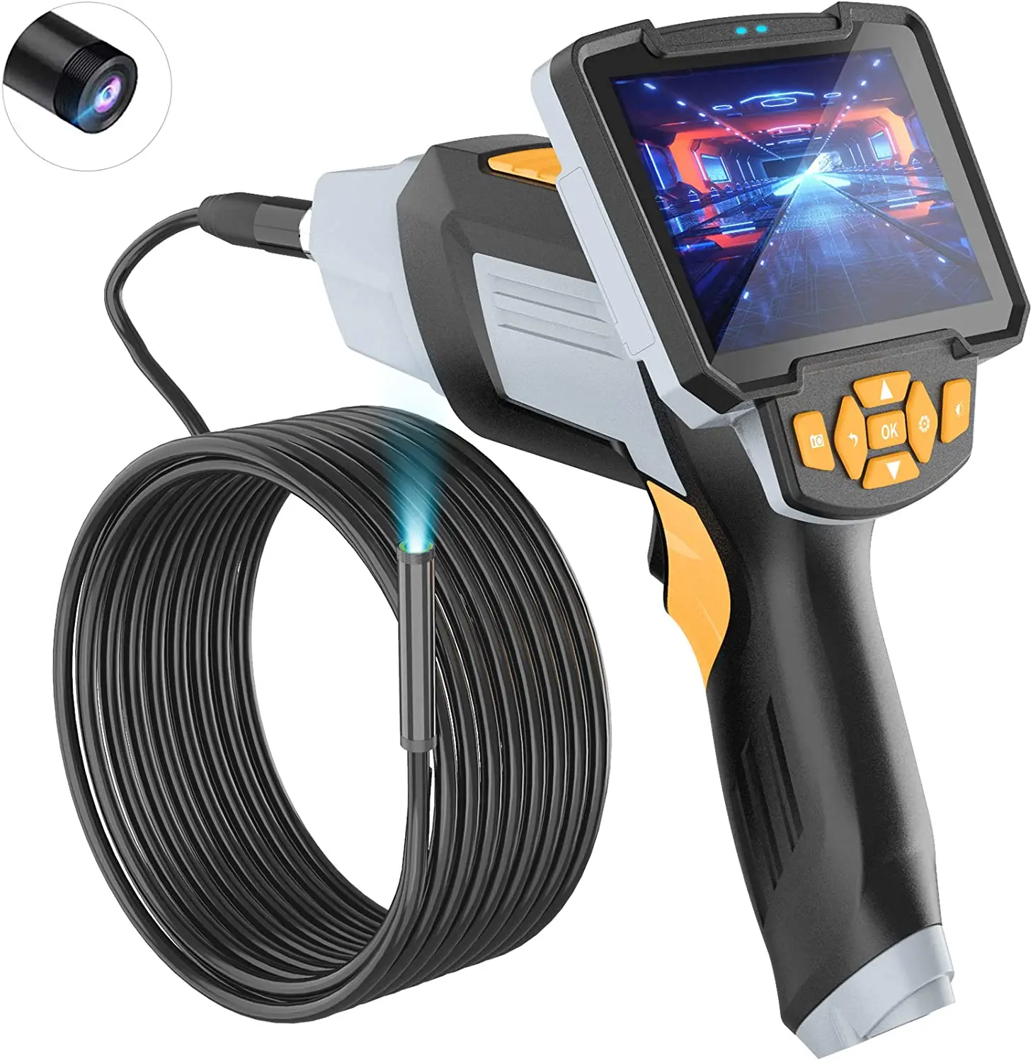 

5.5mm 1080P HD Portable Shrek Inspection Camera Endoscope with LCD Screen