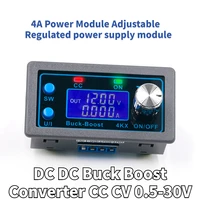 zk 4kx cnc dc dc buck boost converter cc cv 0 5 30v 4a power module adjustable regulated power supply for solar battery charging