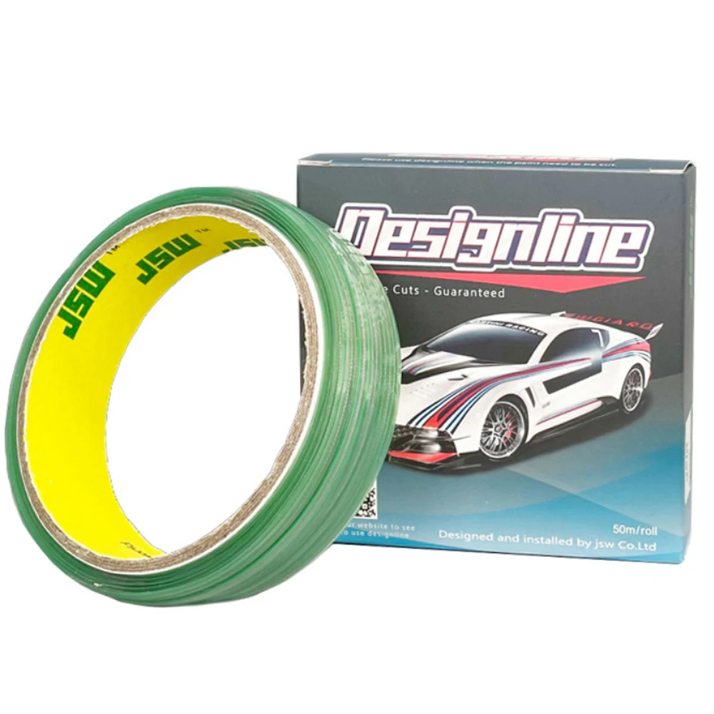 5 м/10 м/50 м виниловая Автомобильная обмотка, вязальная лента, дизайнерская линия, автомобильные наклейки, режущий инструмент, искусственная лента, автомобильные аксессуары E28