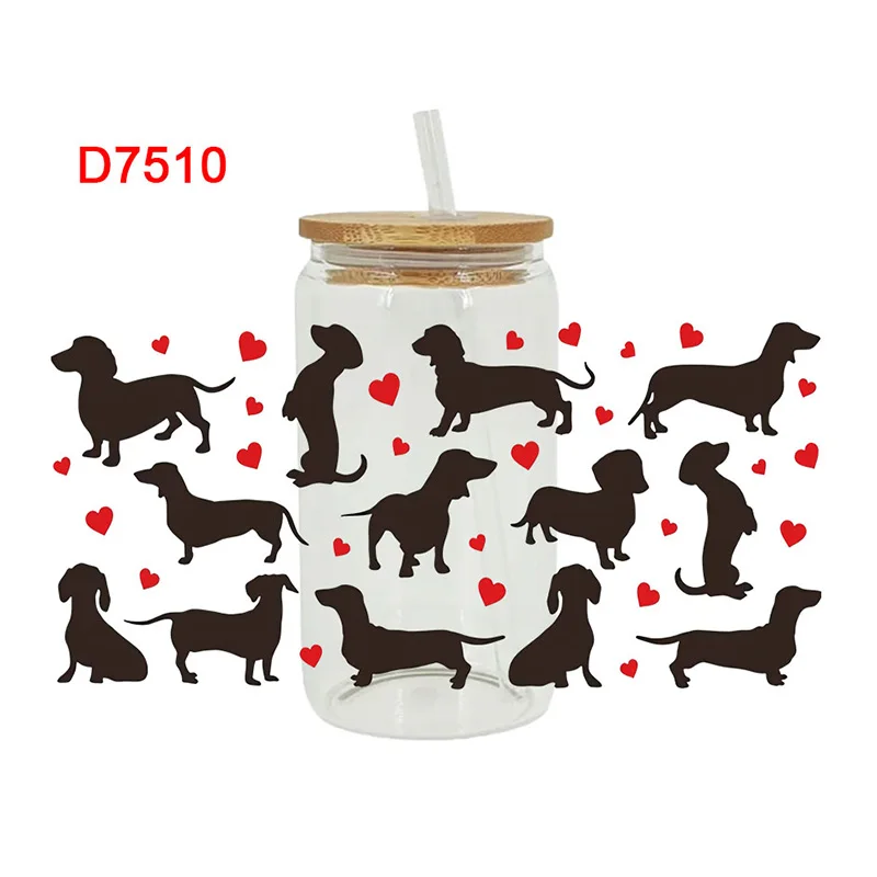 

3D UV DTF переводные наклейки, 16 унций, обертывания для чашек, печать с изображением панды с животными, стеклянная керамическая металлическая кожа DIY и т. Д. D7510