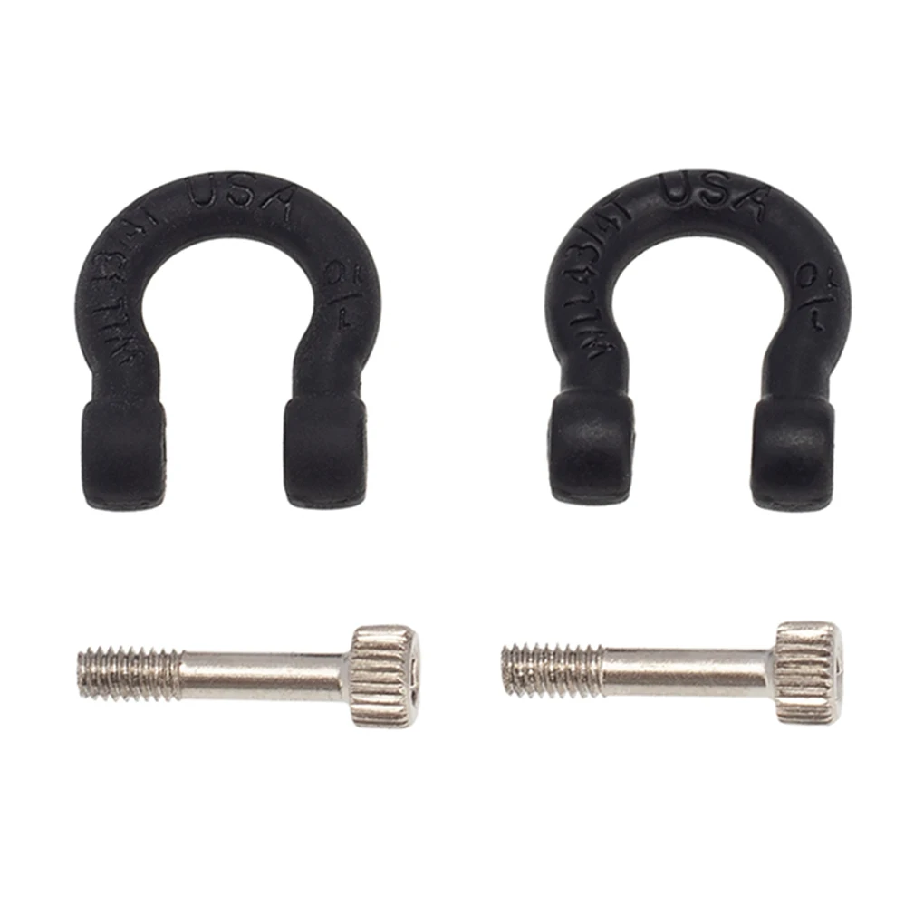 

2 Pcs Towing Hook Practical Repairing Accessory Convenient Vehicles Hooks for Car Modification Replacement for 1/10 SCX10 Red