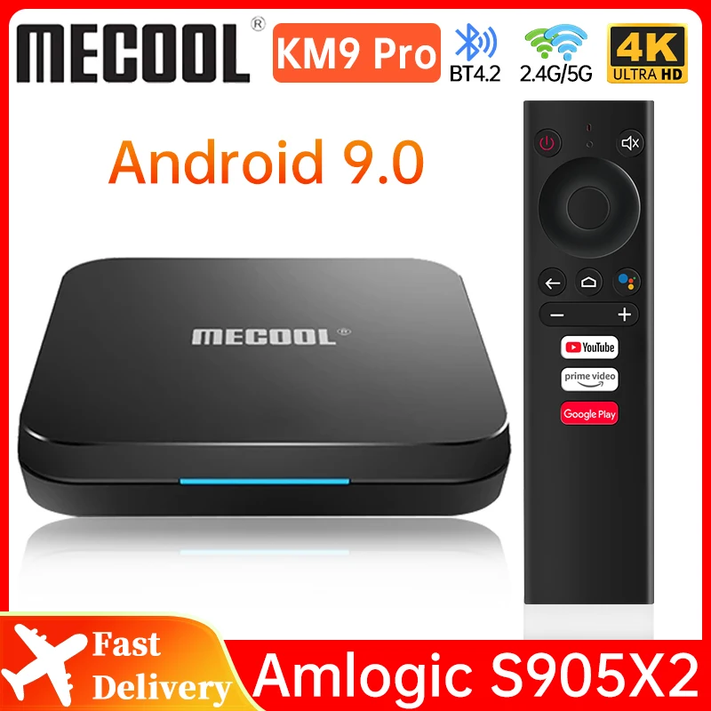 

MECOOL KM9 Pro Smart TV Box Android 10 Google Certified TV Box Amlogic S905x2 2GB 16GB KM9 ATV Media Player TV box
