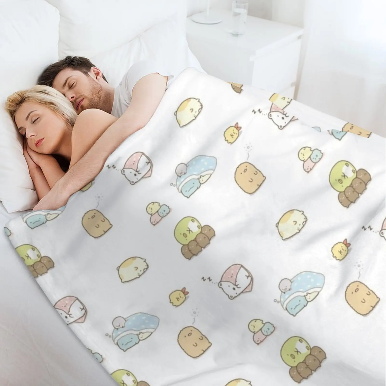 Sleepyheads From Sumikkogurashi бесшовное одеяло с узором летние самые мягкие меховые одеяла и