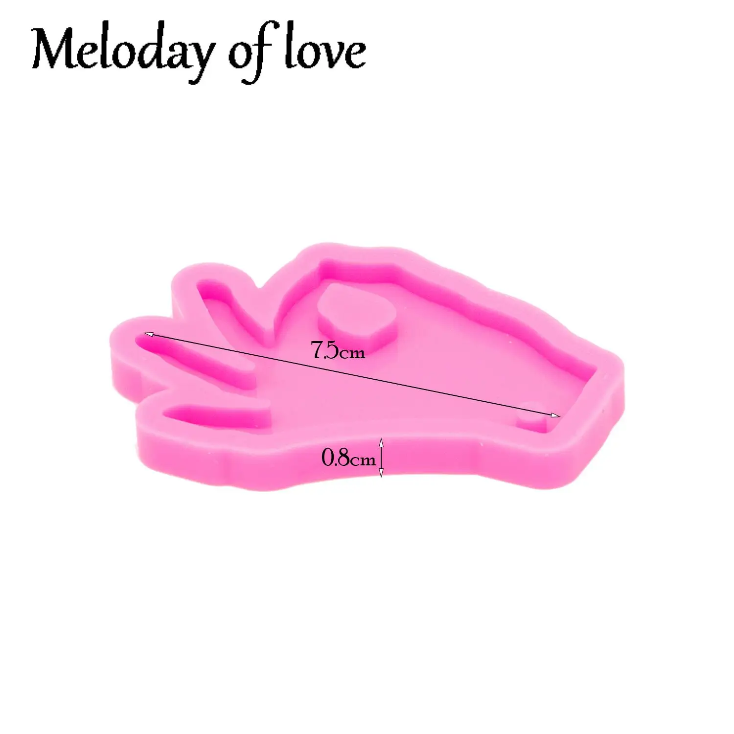 Сияющая ручная молдовская форма для подвесок с языком жестов "Я тебя люблю" и "ОК" DY0118.