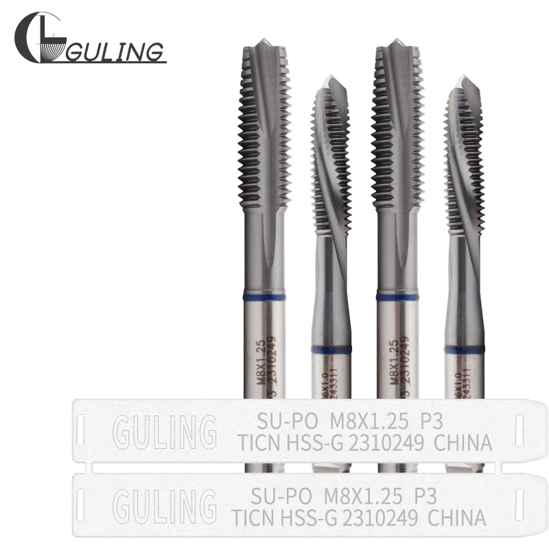 

GULING HSS-G JIS Стандартный спиральный метчик M2 M2.5 M3 M4 M5 M6 M7 M8 M10 M12 Машинные метчики с резьбой для нержавеющей стали