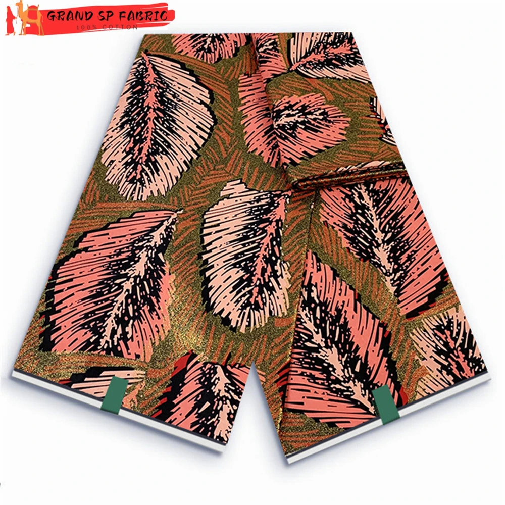 

Grand Super 100% Cotton African Wax Fabric High Quality Wax Print Ankara Fabric For Sewing 6yards Women Fabric VLS24
