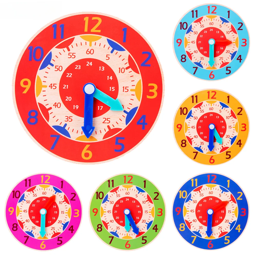 

Деревянные часы Монтессори для детей, Обучающие игрушки, часы для обучения, часы, минуты, когнитивные часы, игрушки для детей, товары для раннего дошкольного обучения
