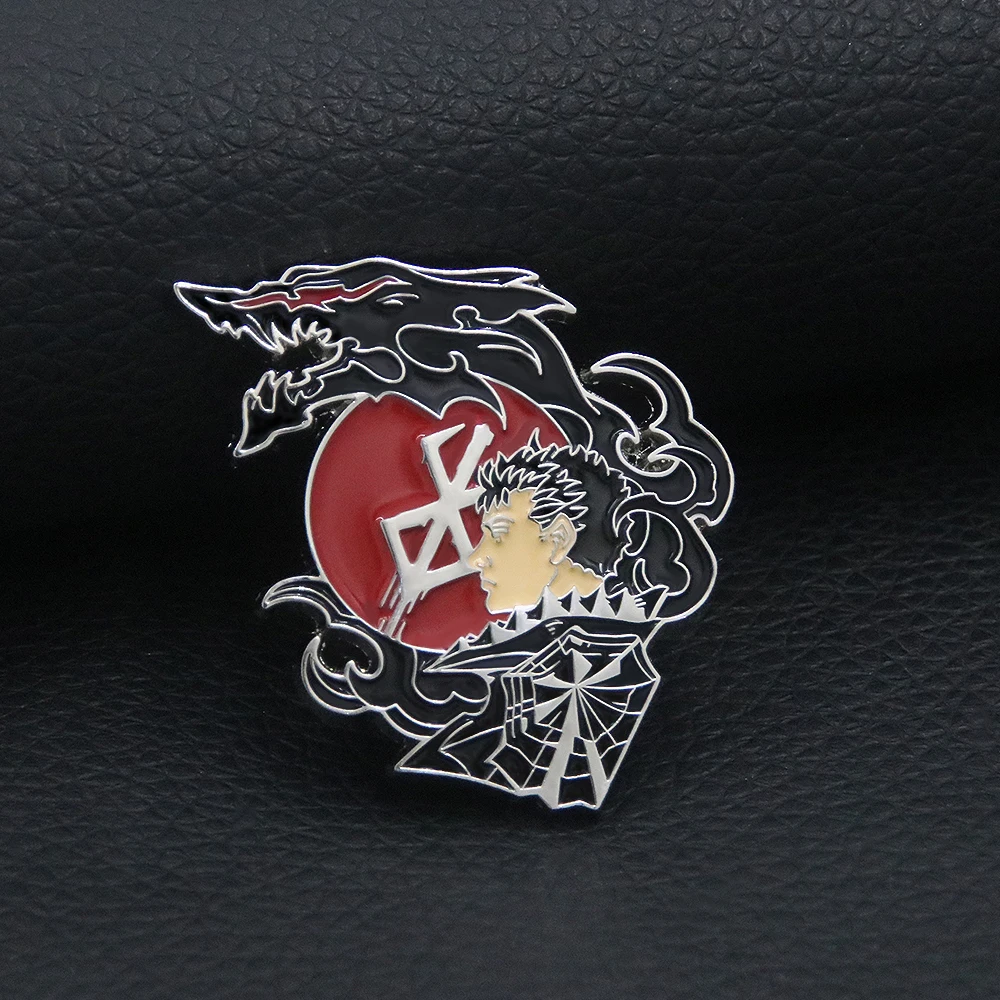 

BERSERK Guts The Black Swordsman Enamel Pin Brooch Beast of Darkness Badge Japanese Anime Pin for Backpack Decoration Jewelry