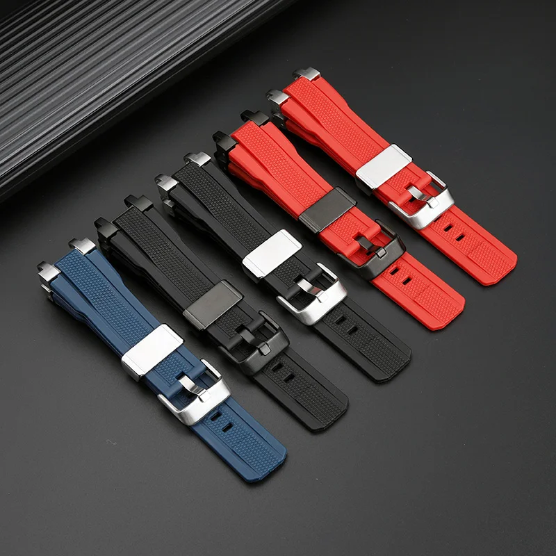Фото MTGB1000 модные прочные резиновые ремешки для часов для Casio G-SHOCK MTG-B1000 G1000 спортивный ремешок силиконовый модифицированный металлический ремешок из нержавеющей стали №2