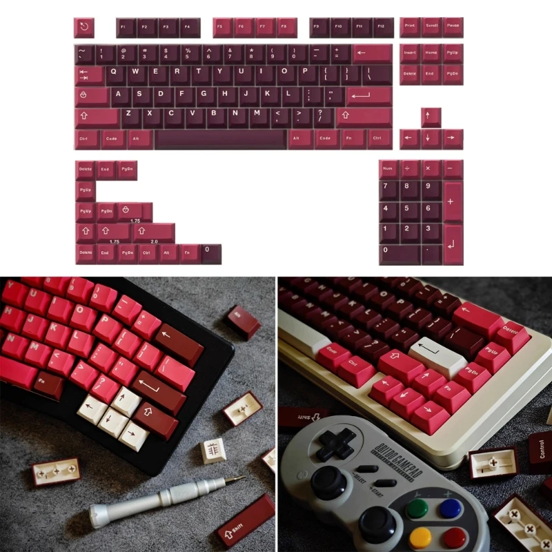 

121 шт. двухцветные колпачки для инъекций красного цвета, светозащитные переключатели forMX, клавиатура