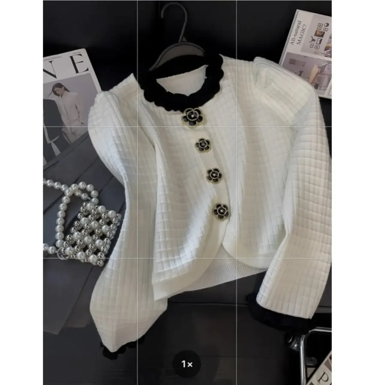 Осенние новые нишевые элегантные цветные оборки во французском стиле с круглым