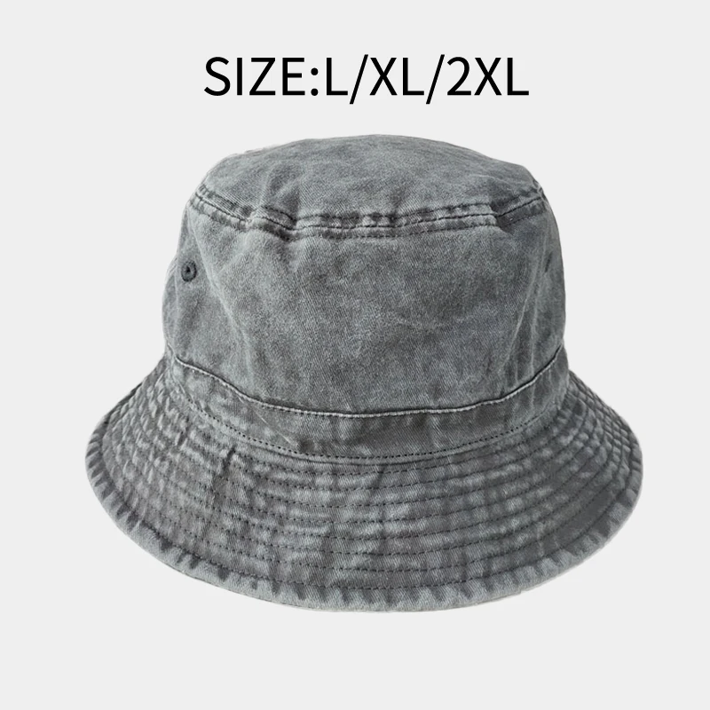 2023 Big Head Plus Size Bucket Hat for Men  Pure Cotton Panama Fisherman Hat Korean Man Women 59cm 60cm 62cm 63cm Sun Hat