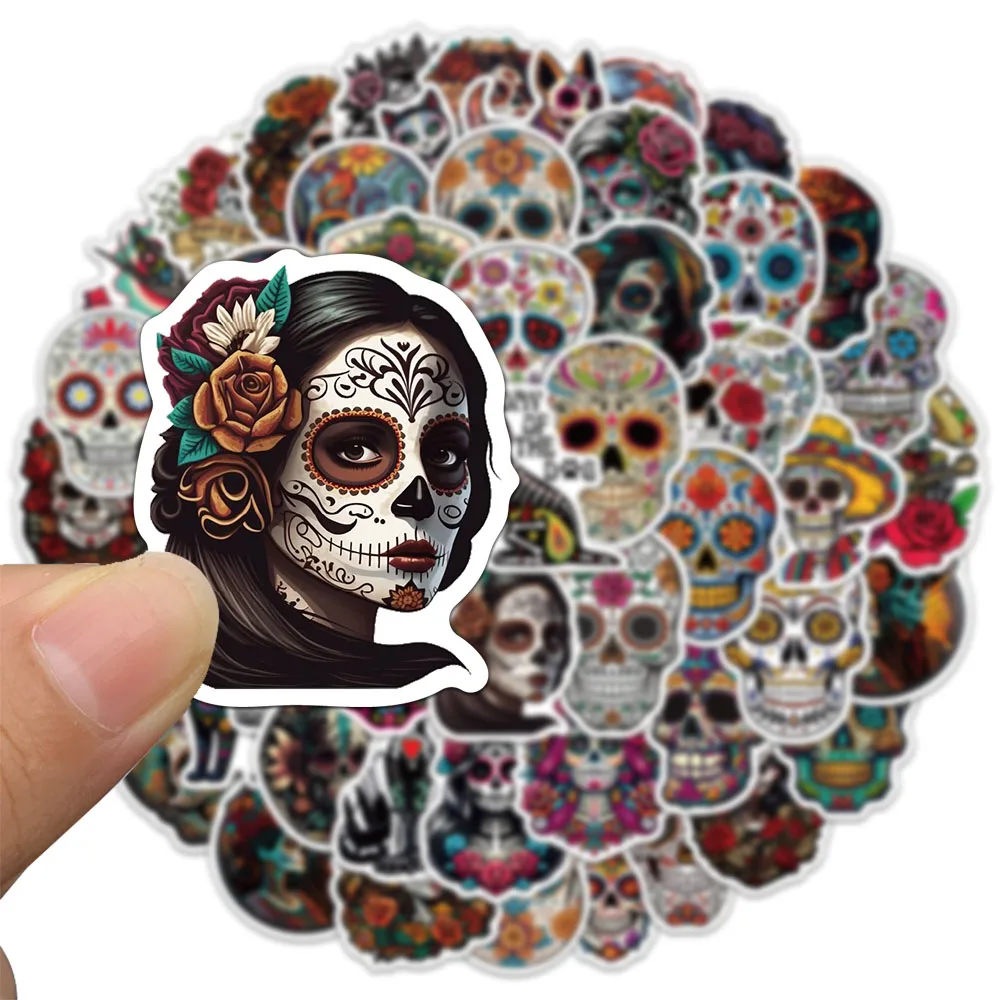 50 Шт. Наклейки День Мертвых Водонепроницаемые Противоударные Для Ноутбуков
