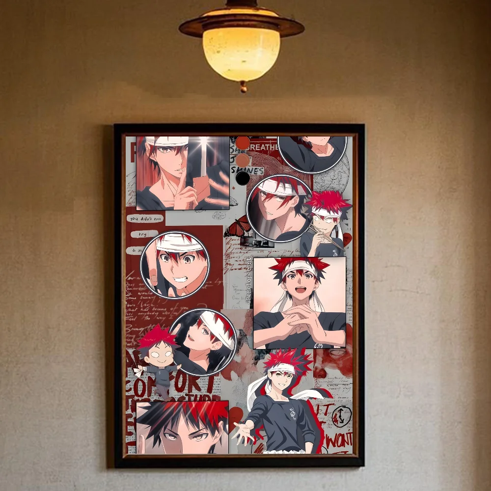 Аниме Еда Войны! Плакат Shokugeki No Soma HD Art Sticky Wall водонепроницаемый для дома гостиной