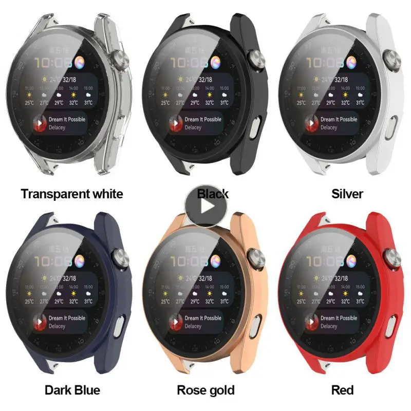 

Watch Protective Cover Dustproof Anti-fall Pc Hard Shell All-in-one Tpu Soft Rubber Tempered Film Protective Case