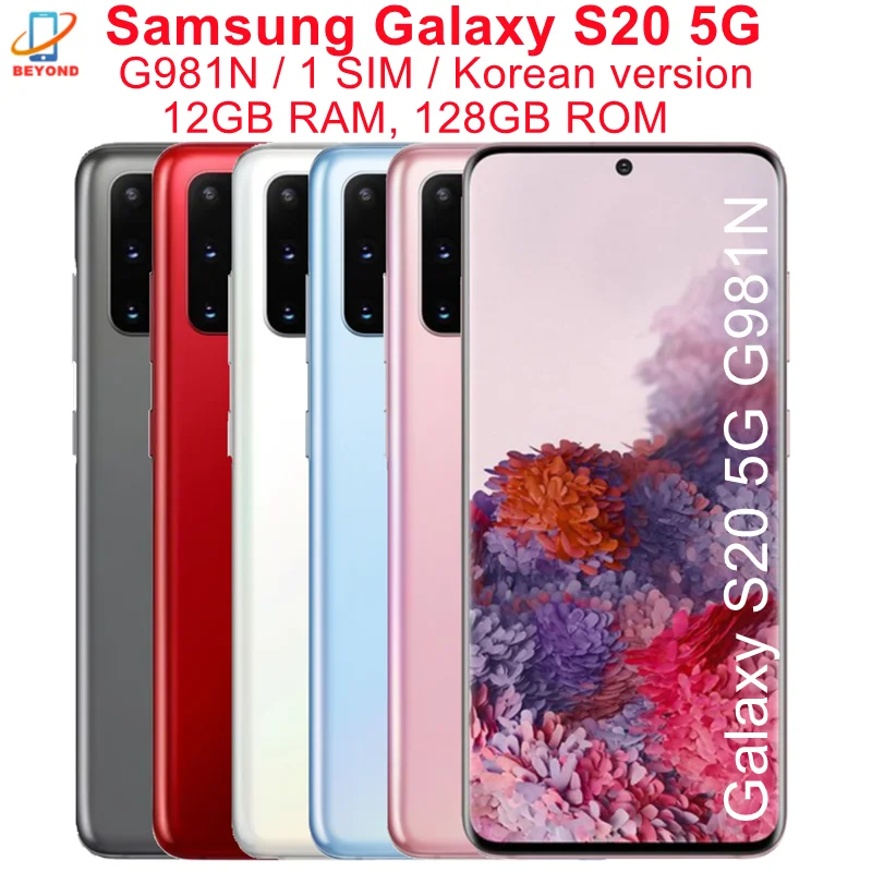 

Samsung Galaxy S20 5G G981N 6.2" ROM 128GB RAM 12GB Snapdragon 865 NFC Triple Rear Camera Octa Core Original Cell Phone