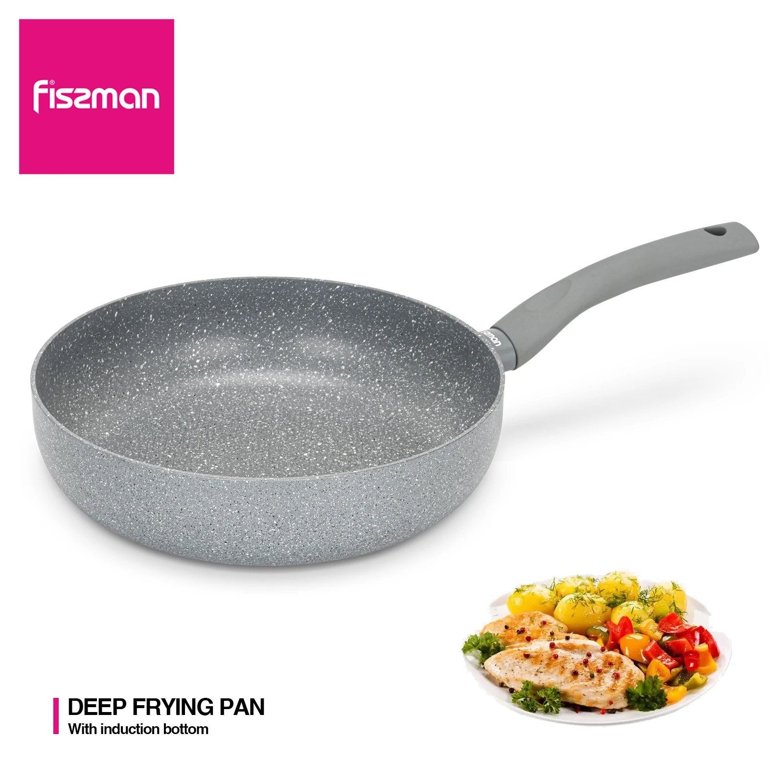 

FISSMAN VULCANO Frying Pan Cooking Pot with Durable Non-stick Coating Aluminium Dot Induction Bottom Series Cooker Cookware