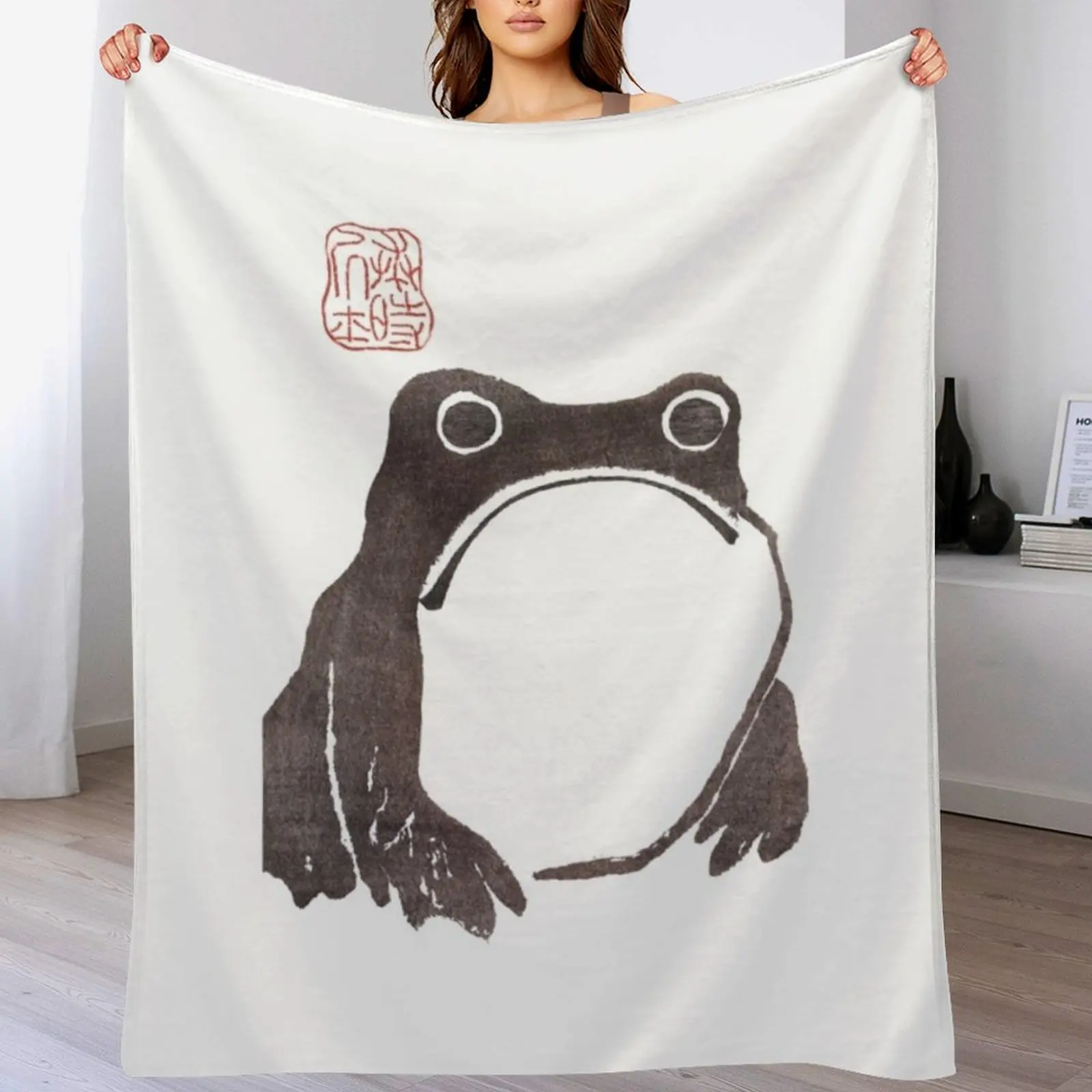 Одеяло Grumpy FrogMatsumoto Hoji пушистое декоративное забавное подарочное одеяло