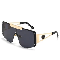 2022 vintage male metal sunglasses men brand black square shades uv400 gradient sun glasses for women cool one piece designer