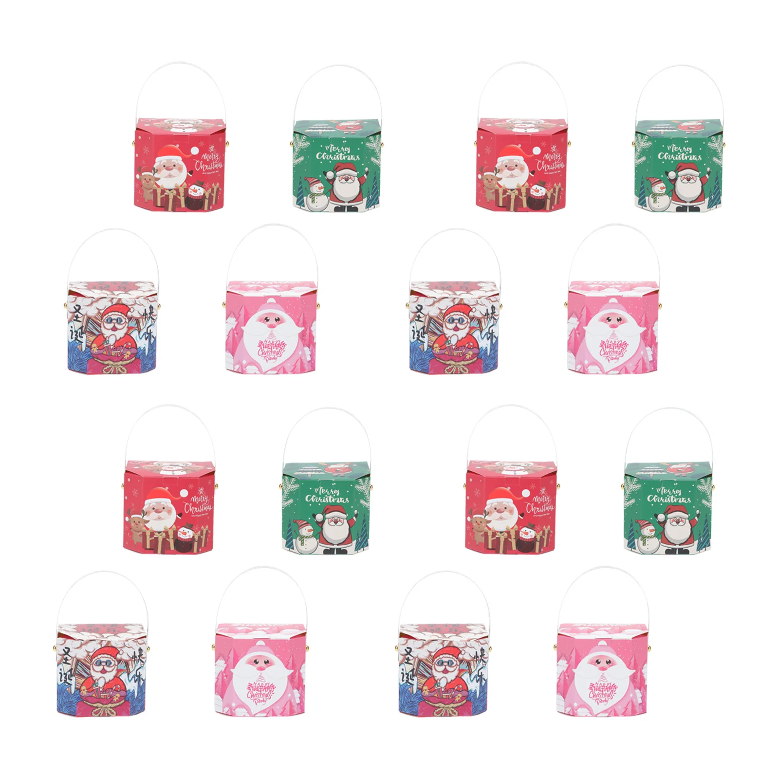 

Candy Christmas Boxes Boxpaperparty Treat Storage Favor Fillersnowman Claus Bundle Santa Cookie Cardboard Gift Holiday 3D Holder