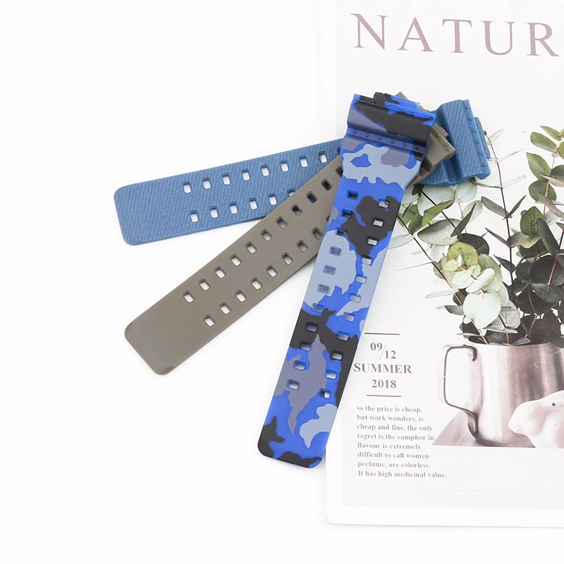 Camo Resin strap Watch case Set for Casio G-shock GA-700 GA-710 GA-735 Men's and women's strap Watch accessories