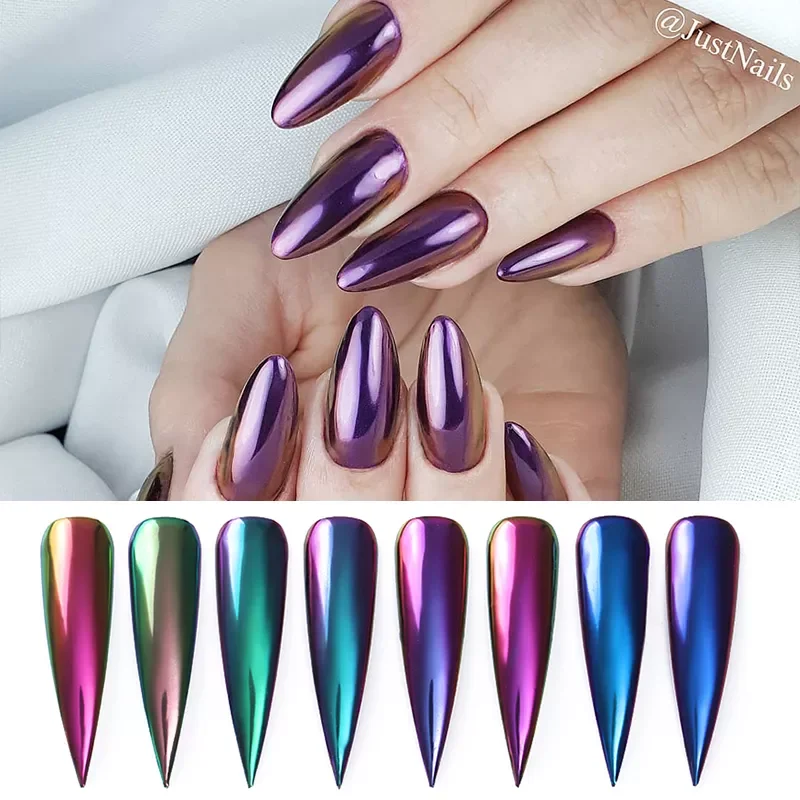 

Chameleonic Mirror Nail Glitters Powder Effect Nail Art Chrome Pigment Decoration Nail Tips Decoration Gel Polish