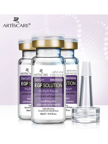 ARTISCARE EGF Сыворотка для лица для увлажнения, контроль жирности, ухода за кожей от черных точек, восстанавливающая эссенция, 3 шт.