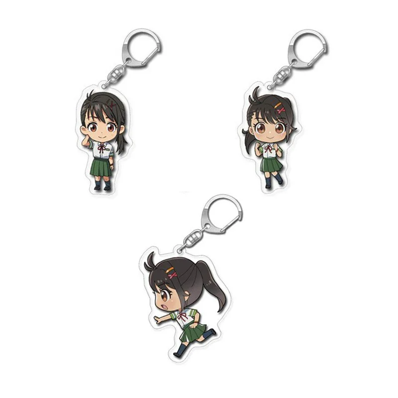 Anime Suzuki No Tojimari keychain Daijin Cat Iwado Acrylic Key chains Pendant llaveros chaveiro For Men Women Key Ring Jewelry