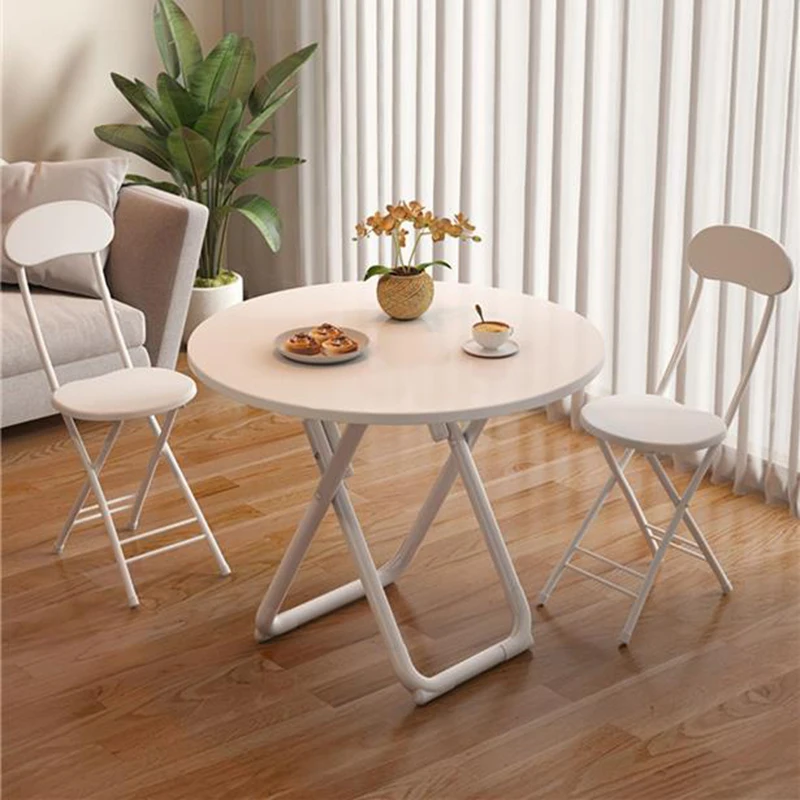 

Entrance Manicure Neat Round Dining Table Portable Folding Side Dining Table Living Room Meuble Cuisine Kitchen Furniture DX50CZ