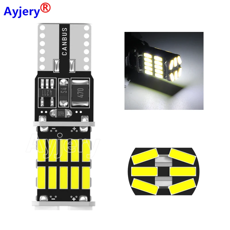 

AYJERY 500pcs T10 4014 26 SMD w5w canbus car interior light 194 501 led Instrument Lights bulb lamp dome light No Error 12V