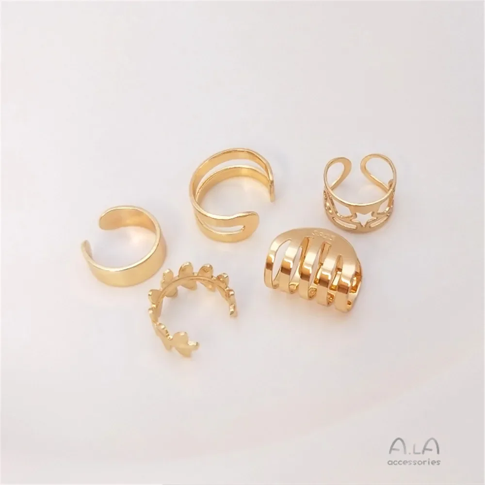 14-каратное позолоченное C-образное зажим для ушей без отверстия уха пряжка