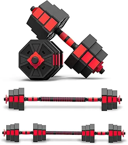 

Weights Dumbbells Set, Non-Rolling Adjustable Dumbbell Set, Octagonal, Home Gym Fitness Free Weight Set, 44/45/66 Lbs, Workout W