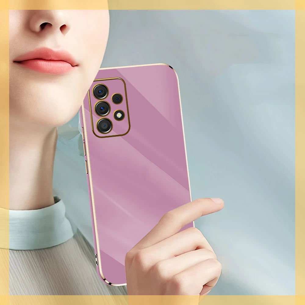 

Plated Square Phone Case For Sam sung Galaxy A52 A52s A72 A22 A82 A32 4G 5G A51 A71 M32 Case Cover Soft Silicone Protector