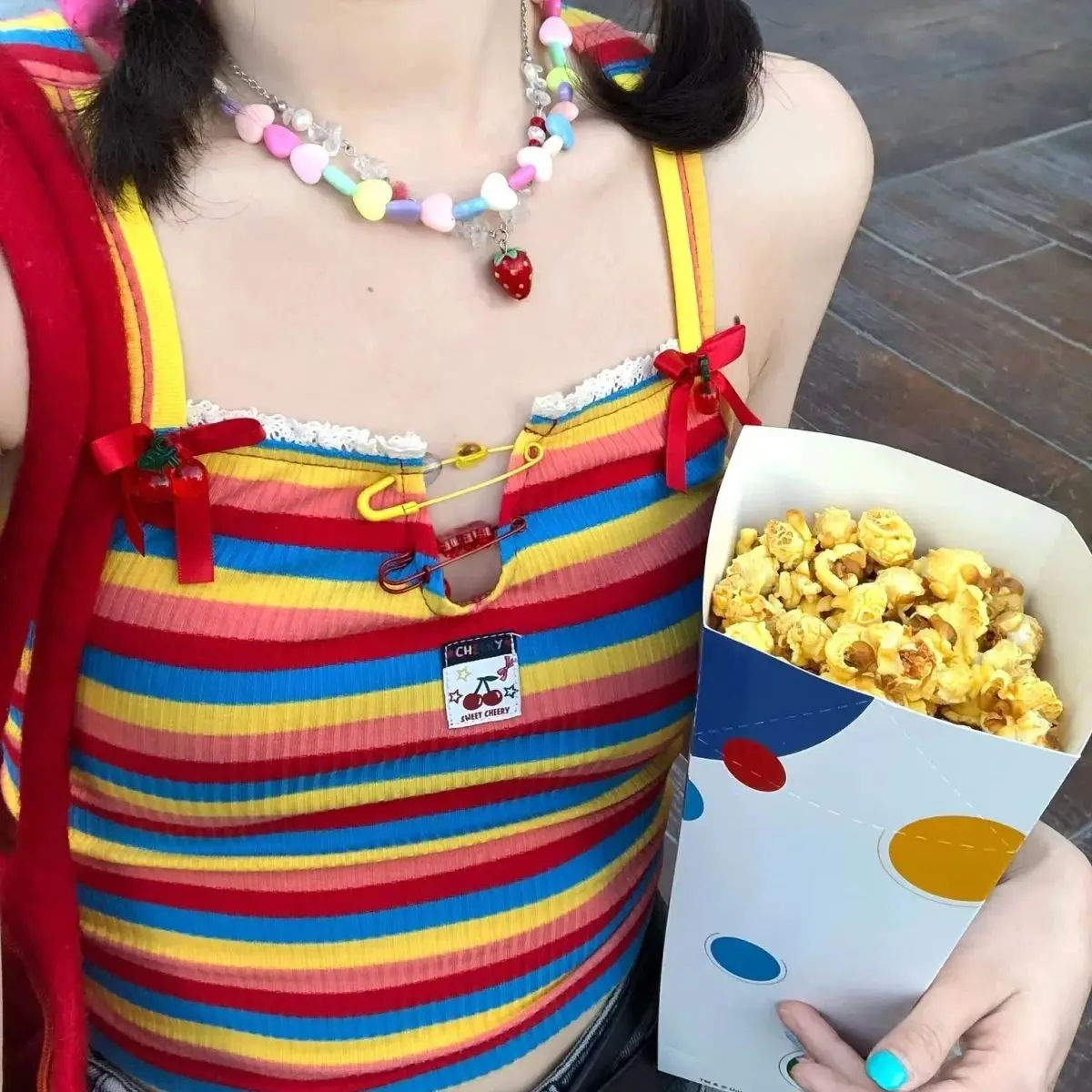 Топ на бретельках Радужная Пряная одежда для девушек Полосатый Сексуальный