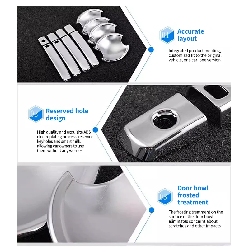 Крышка для ручки автомобиля Daihatsu Sirion M300 Boon Toyota Passo Perodua 2007 ~ 2011 хромированные