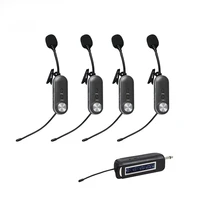 uhf freely adjustable 4 channel lapel universal condenser mic wireless teaching headset microphone
